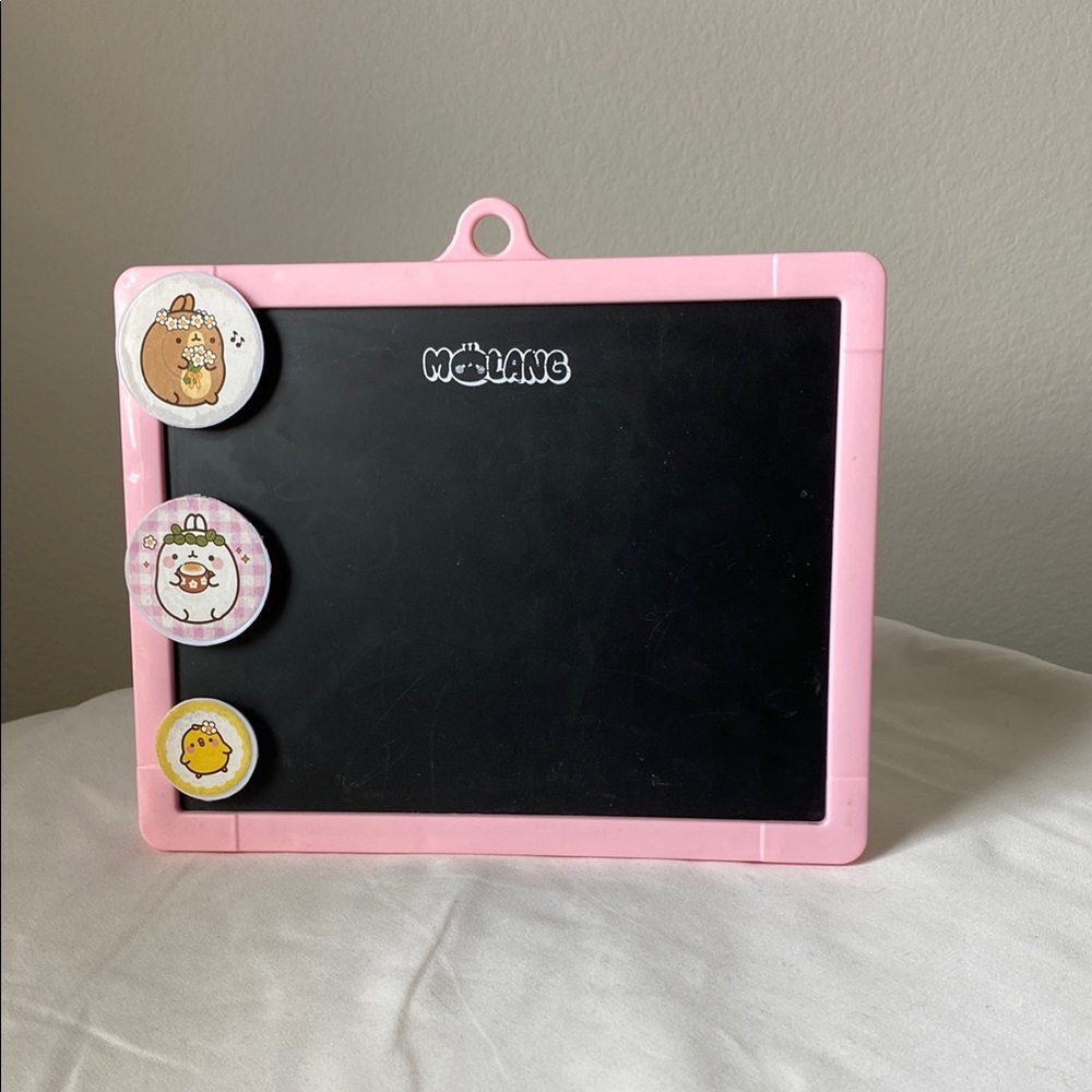 Molang Pink Chalkboard with Magnets